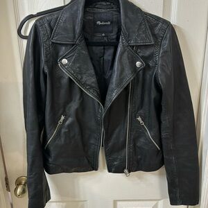 Excellent condition madewell the washed leather jacket